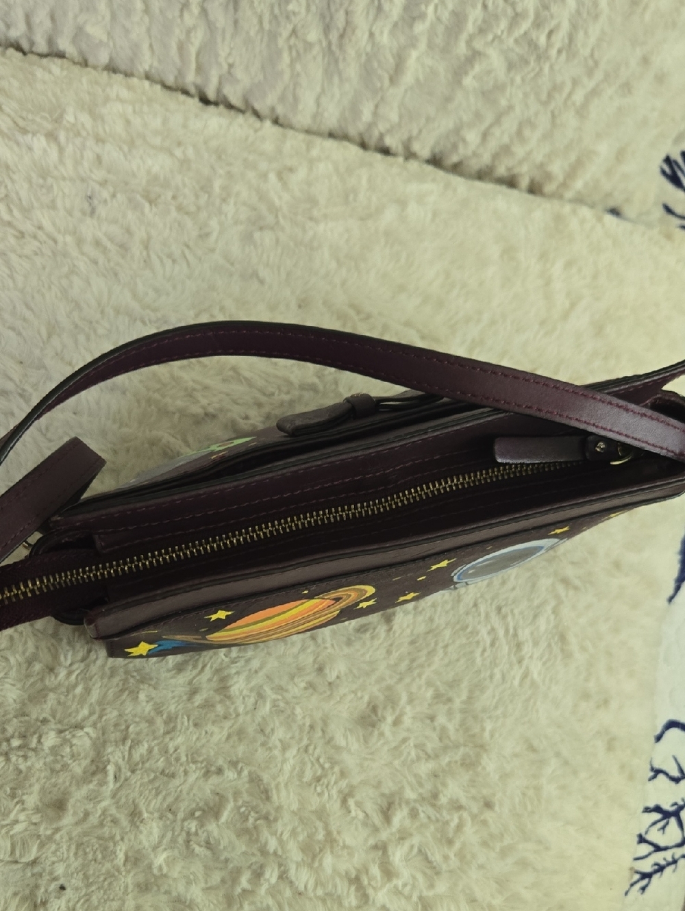 kate spade Moon & UFO Crossbody Bag - Burgundy - Picture 11 of 12